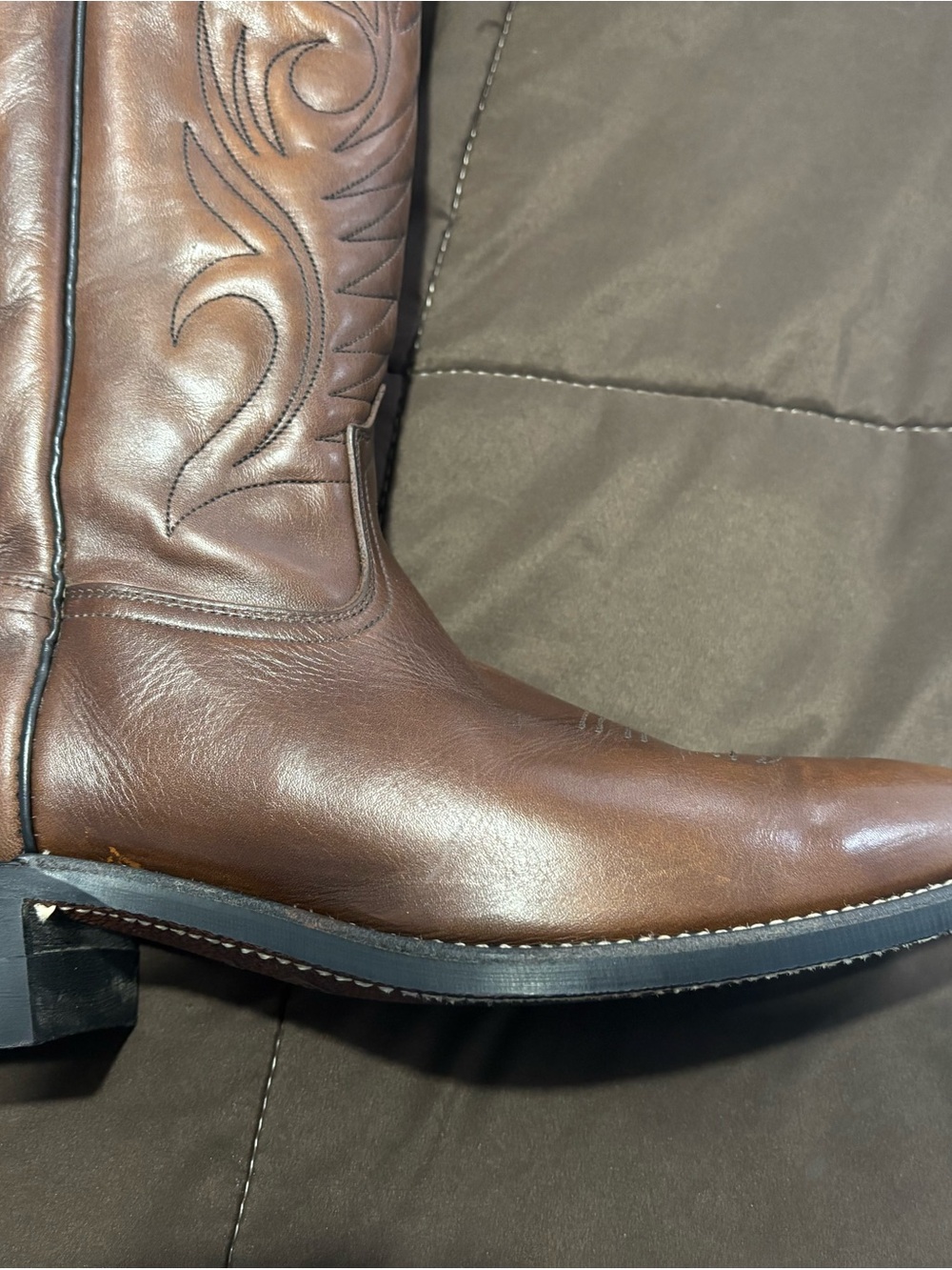 Red Wing Shoes Brown Leather Western PECOS Cowboy Boots Size 13D - Picture 12 of 16